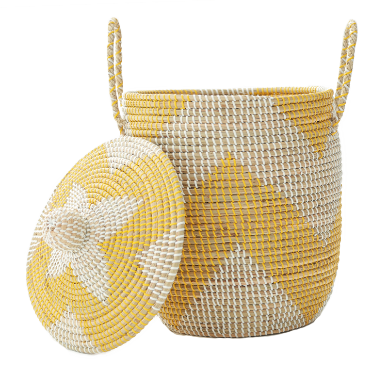 Giỏ mây tre cói có nắp đựng đồ - Giỏ mây tre - The bamboo