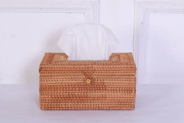 Hộp giấy ăn guột chữ nhật cao cấp - Hộp giấy ăn mây tre - The bamboo