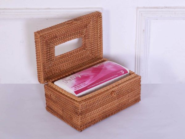 Hộp giấy ăn guột chữ nhật cao cấp - Hộp giấy ăn mây tre - The bamboo