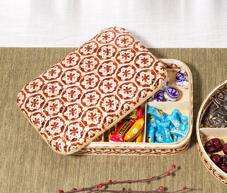 Giỏ quà tặng mây tre đặt theo yêu cầu - Bamhoo Home