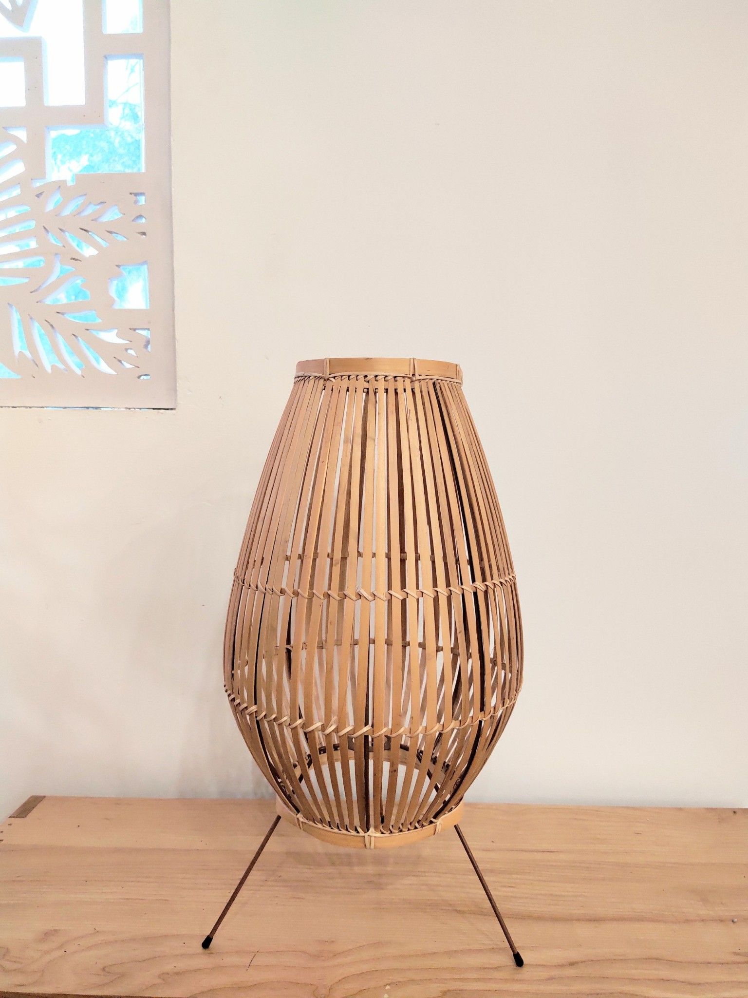 Đèn mây tre đan để bàn - Đèn mây tre - Thebamboo