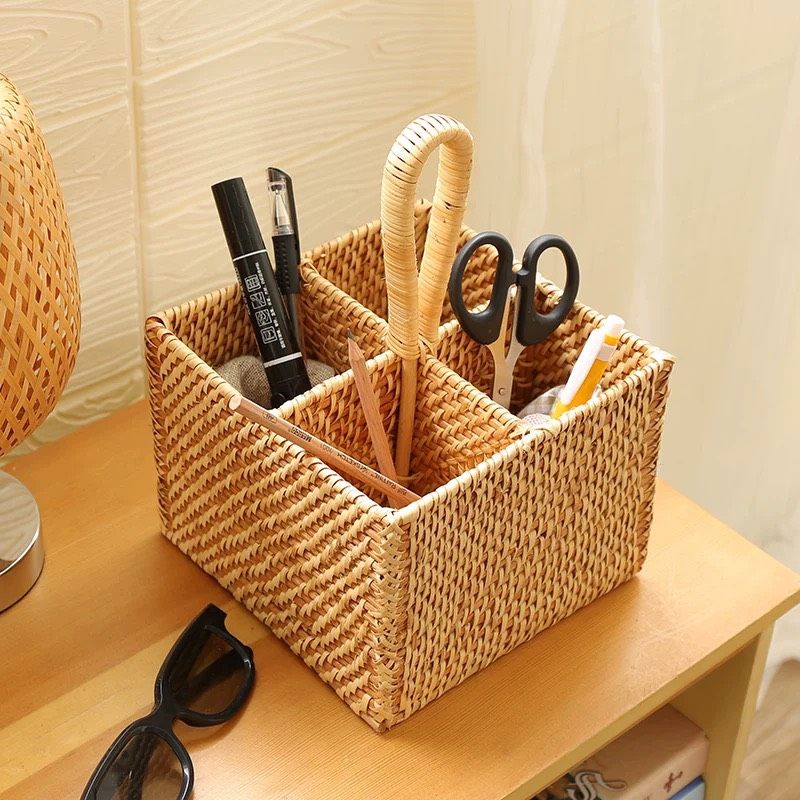 K001400 Giỏ mây tre đan đựng đồ đa năng - Giỏ mây tre - The bamboo
