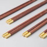 Đũa gỗ Hương bọc đồng phong cách Nhật Bản BAMBOO HOME an toàn vệ sinh, sử dụng cho gia đình, nhà hàng, khách sạn