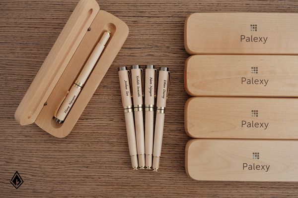 Set bút và hộp bút gỗ Maple | Làm theo yêu cầu