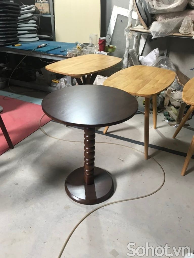 Bàn cafe D60 gỗ cao su