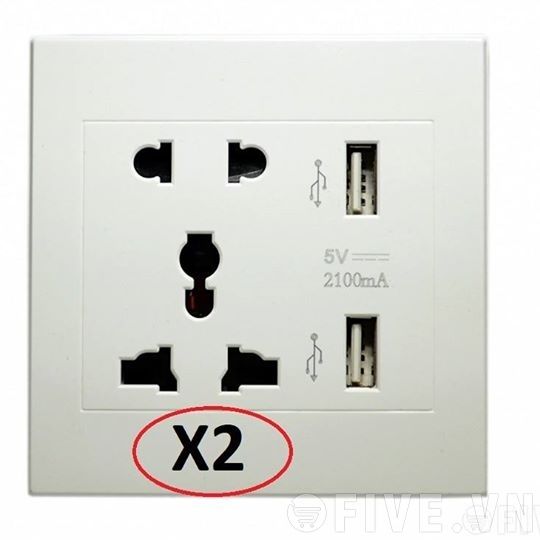  Ổ Cắm USB 2 Port X2 