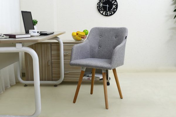 HY23 - Ghế Cafe Lưng Liền Chân Gỗ Sồi