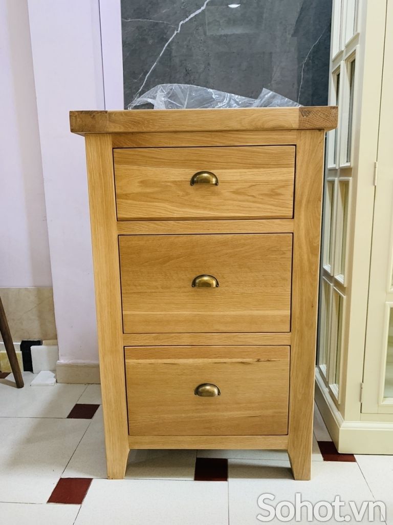 Tủ đứng gỗ sồi 3 ngăn