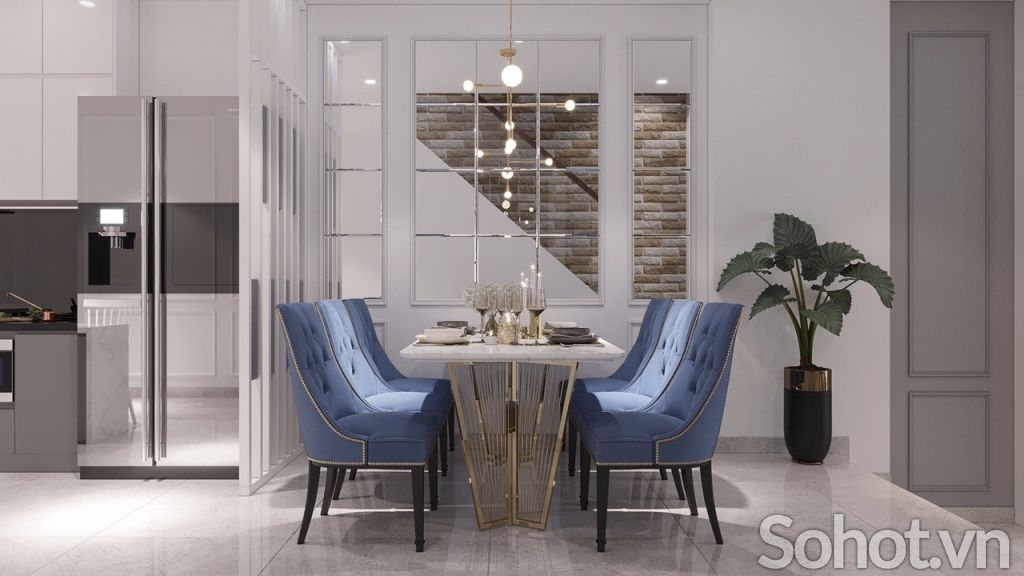 Bàn Ăn Alfieri Inox Mạ Vàng