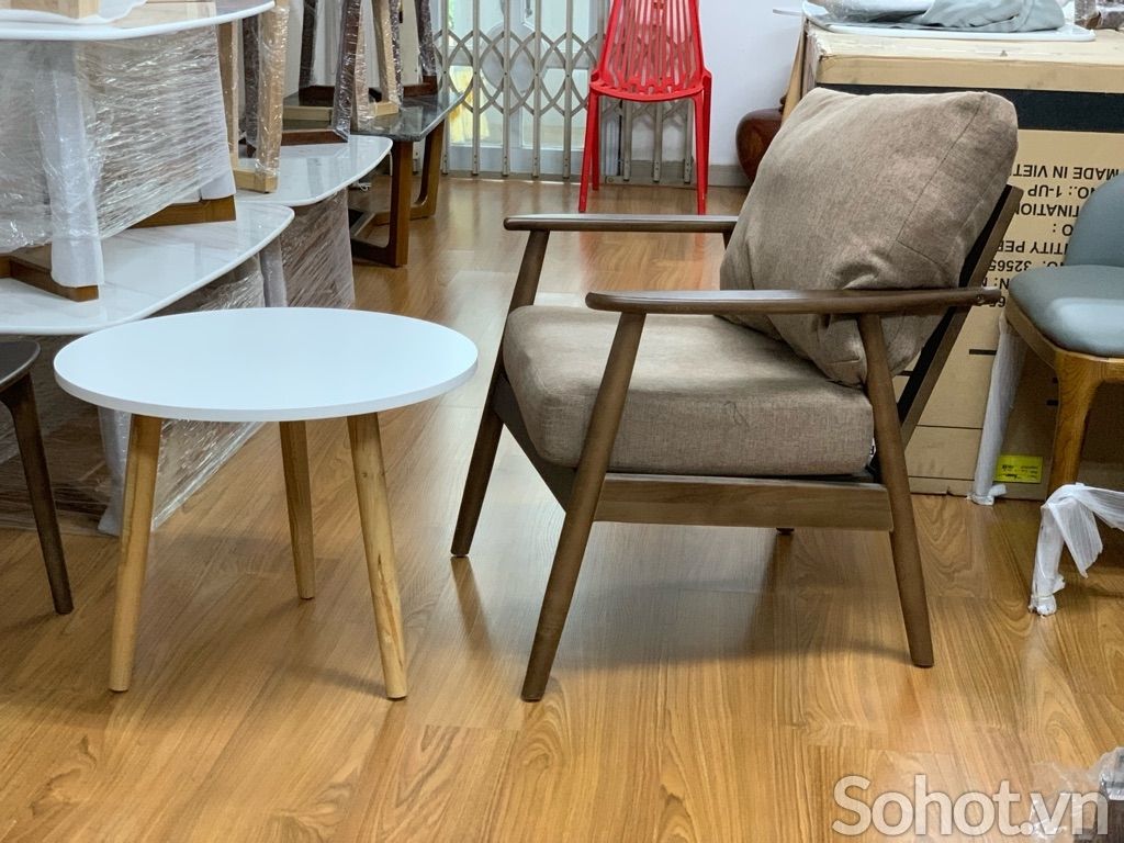 Bàn Trà Sofa Chân Gỗ Cao Su