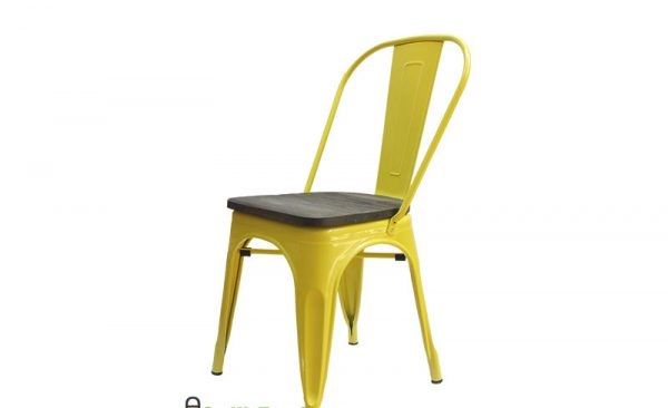 HY20 - Ghế sắt sơn tĩnh điện Mặt ngồi lót gỗ ELM