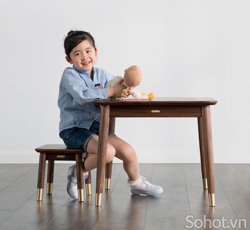 Bộ bàn học gỗ Óc Chó nhập khẩu