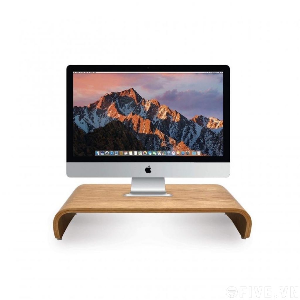 Kệ Đỡ Màn Hình Máy Tính bằng gỗ Walnut Plywood