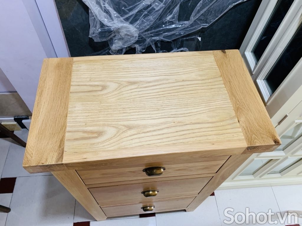 Tủ đứng gỗ sồi 3 ngăn