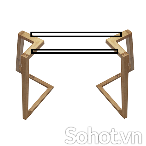 Chân bàn TWIST gỗ ash