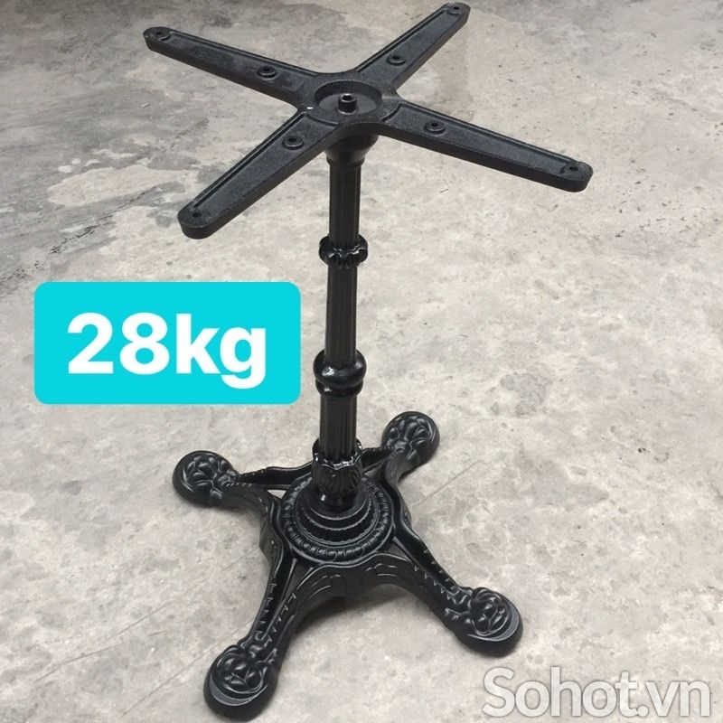 Chân bàn gang đầu lân X3