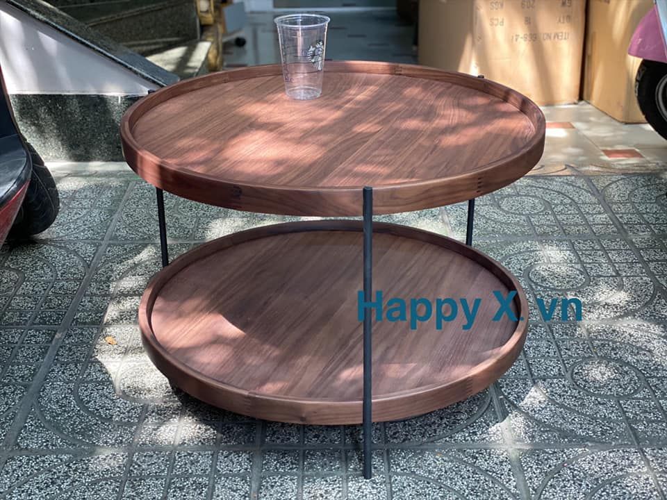Bàn trà HUMLA walnut lớn