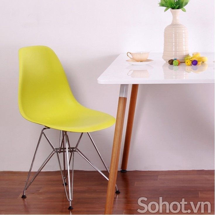  HY29 - Ghế Eames chân sắt mạ 