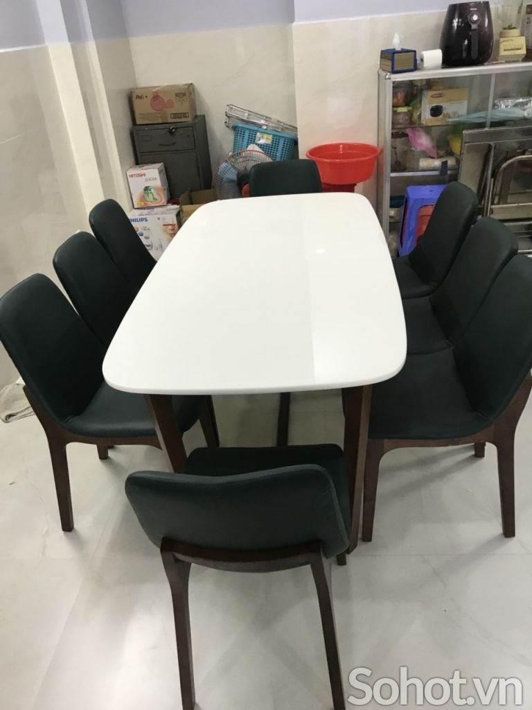 Bàn Concorde 1m8 đá Trắng sứ