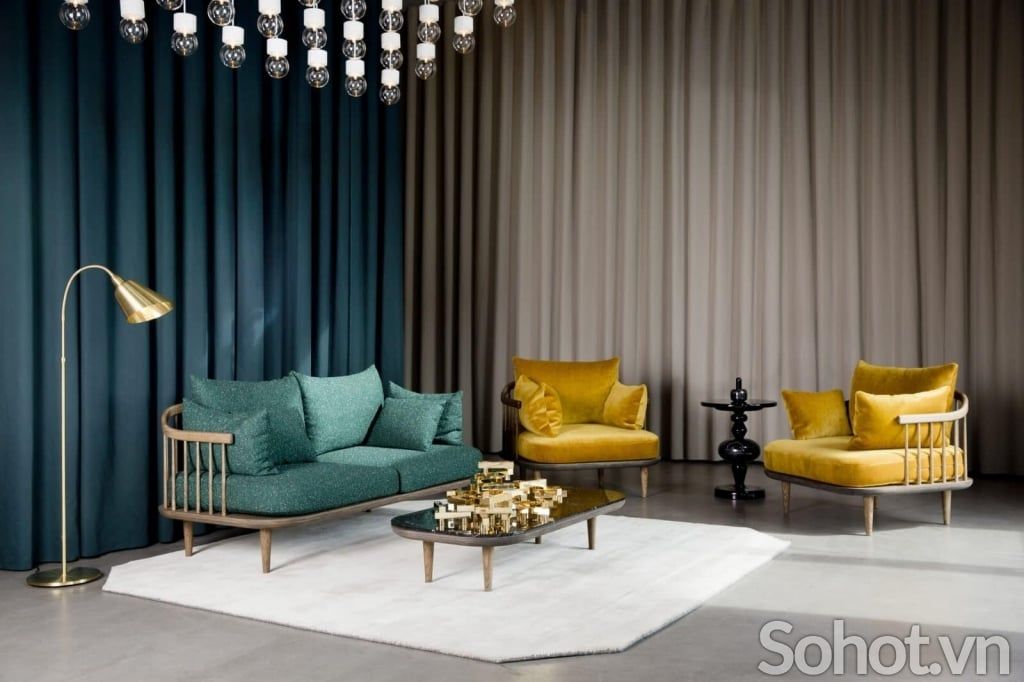 Ghế sofa song tiện sồi Mỹ