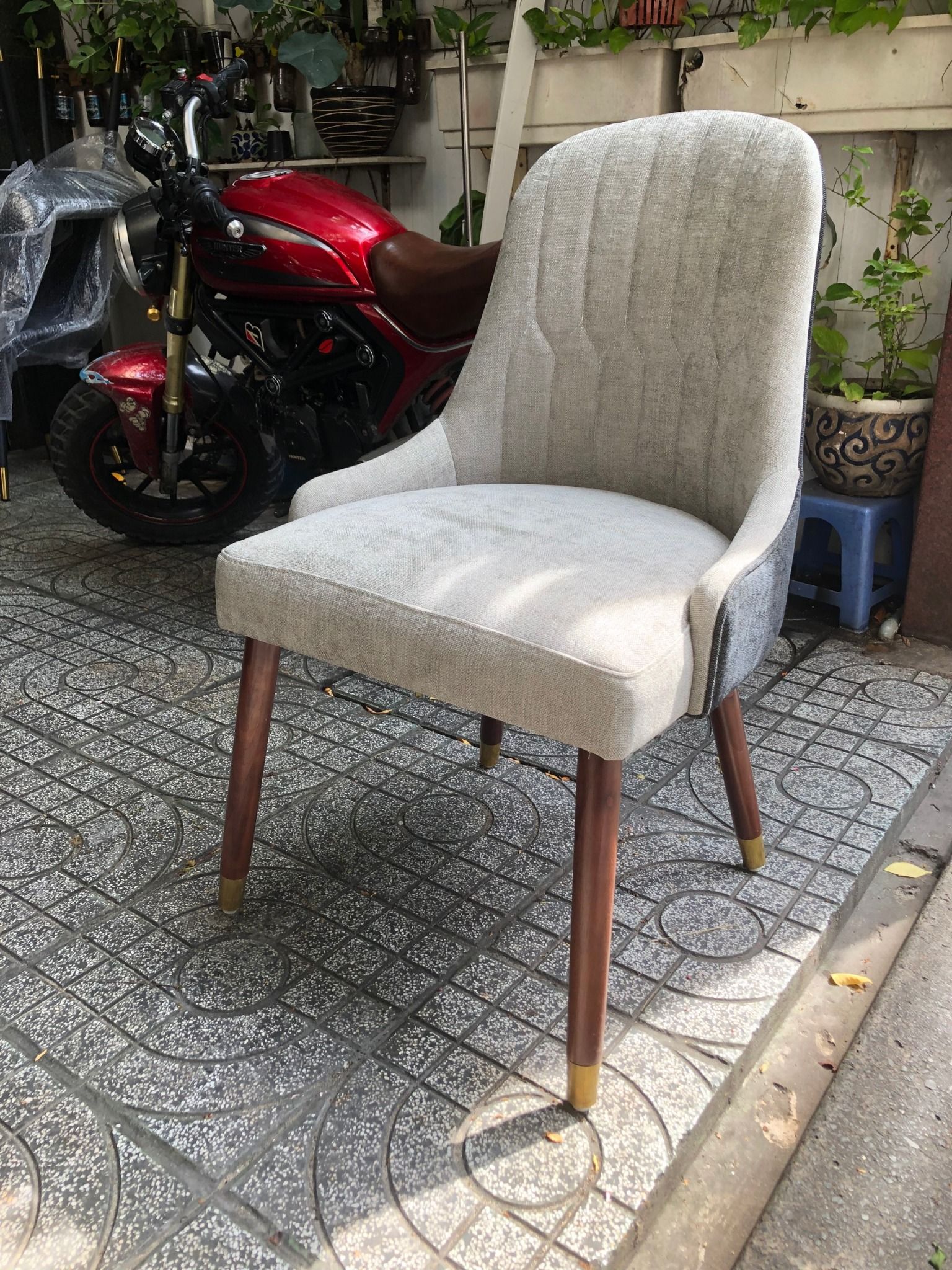 Ghế MONET walnut - cỏ may