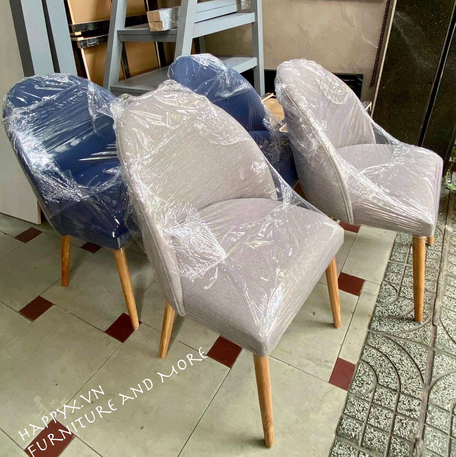Ghế VELVET chân gỗ ash