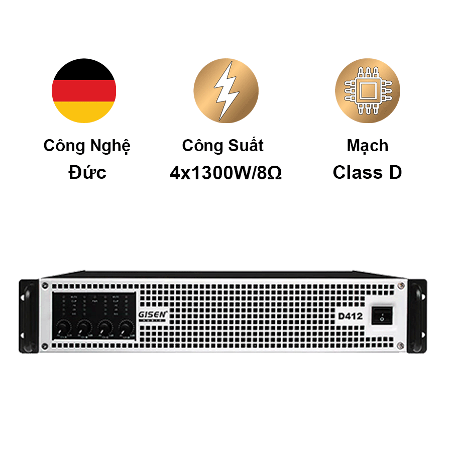Cục đẩy công suất Gisen D412