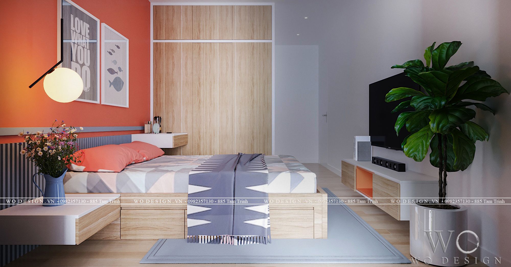 Chung cư Gelexia Riverside CT3 căn 1E 91m2 (3 ngủ + 1 khách bếp) - Phong cách Bazzar