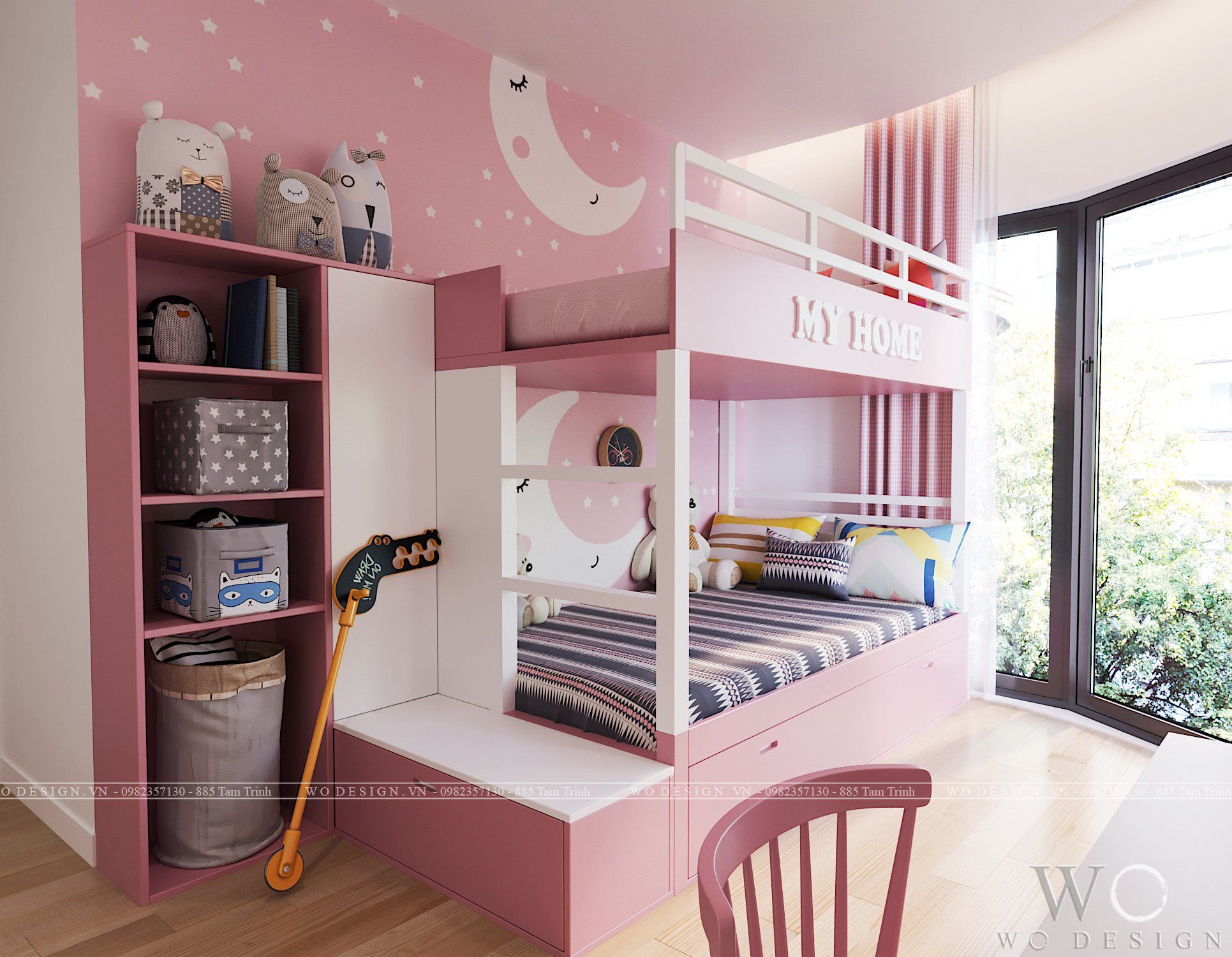 Chung cư Gelexia Riverside CT3 căn 1E 91m2 (3 ngủ + 1 khách bếp) - Phong cách Bazzar