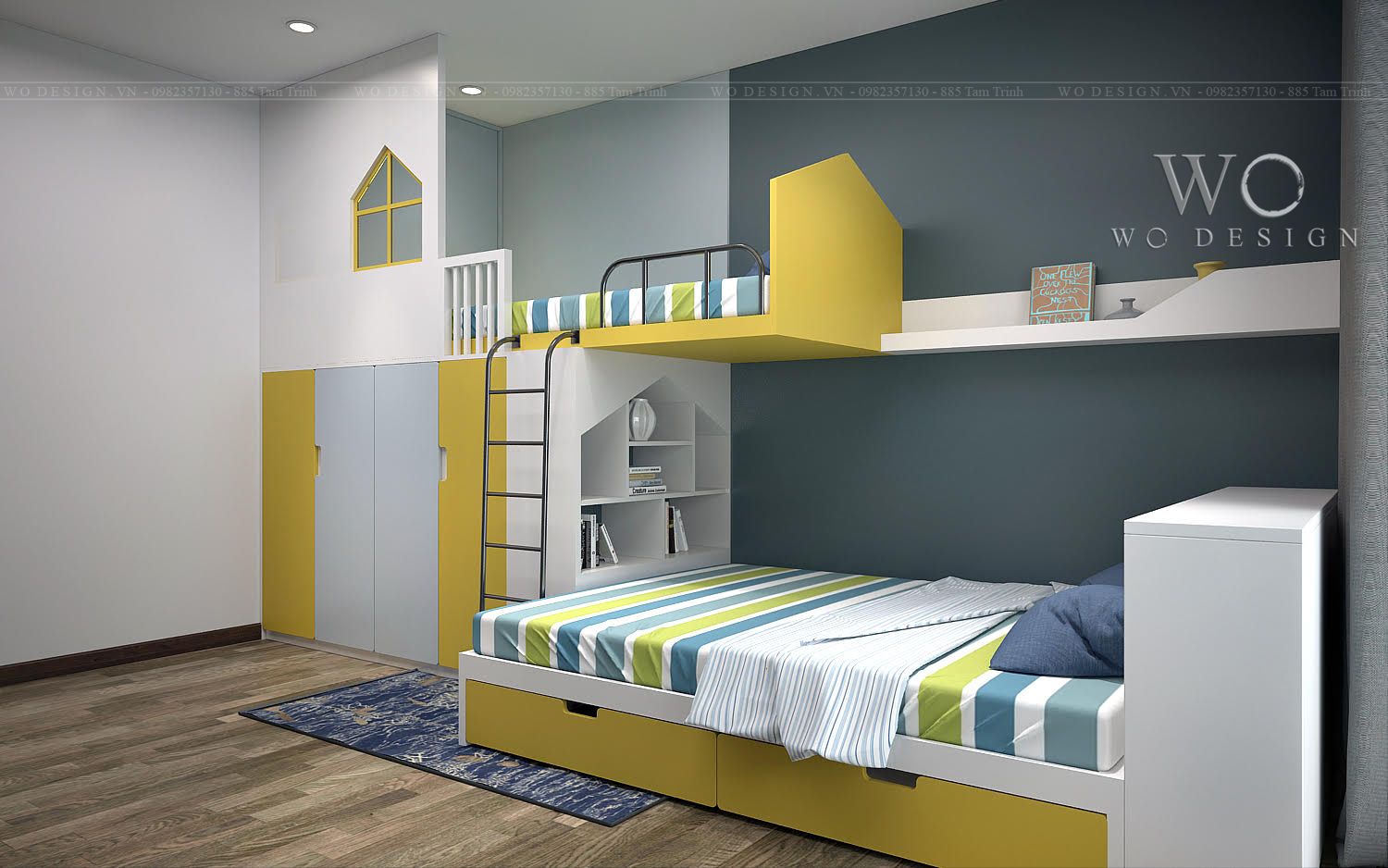 Chung cư Times City T1 83m2 (2 ngủ, 1 khách, 1 phòng đọc sách)