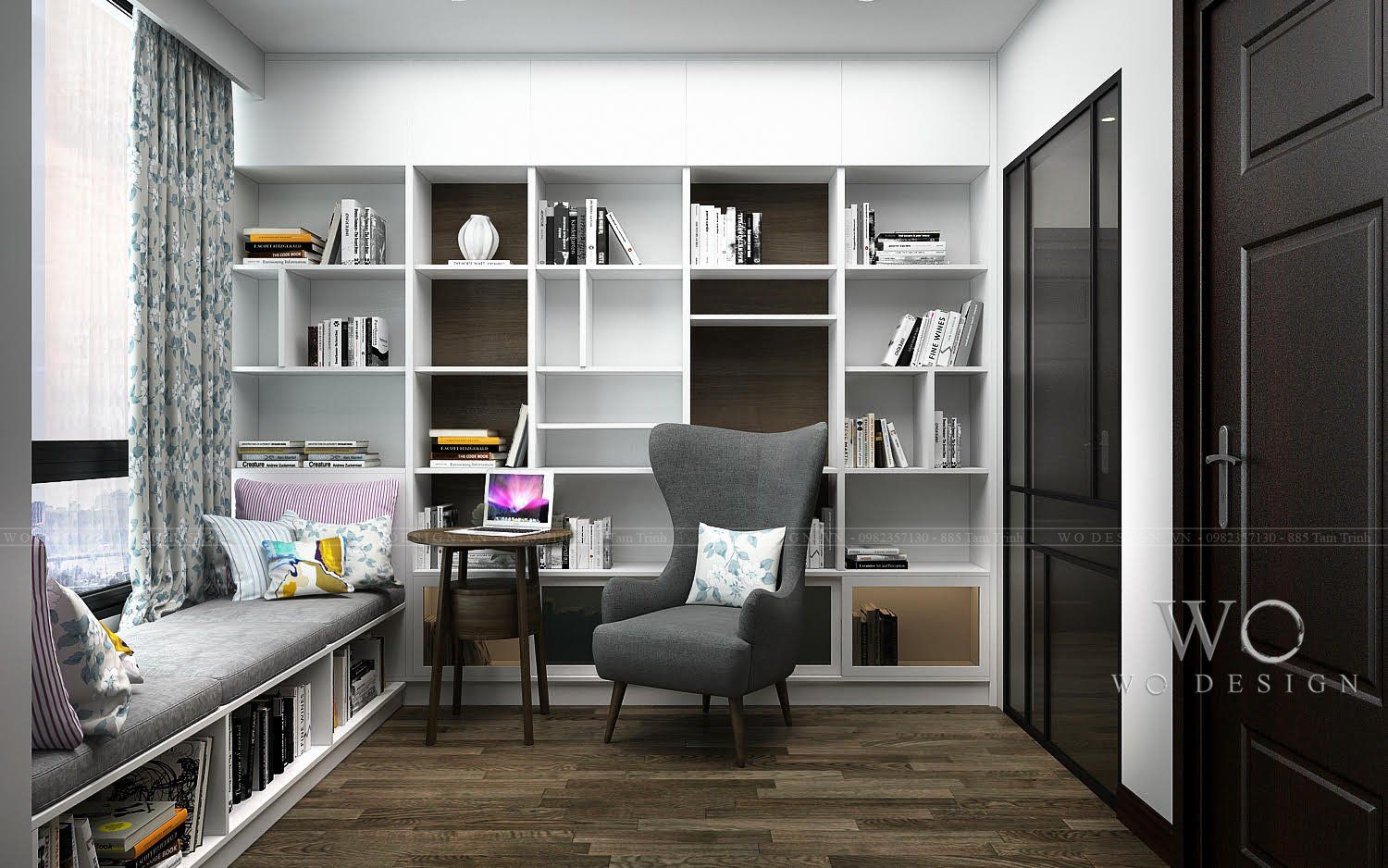 Chung cư Times City T1 83m2 (2 ngủ, 1 khách, 1 phòng đọc sách)