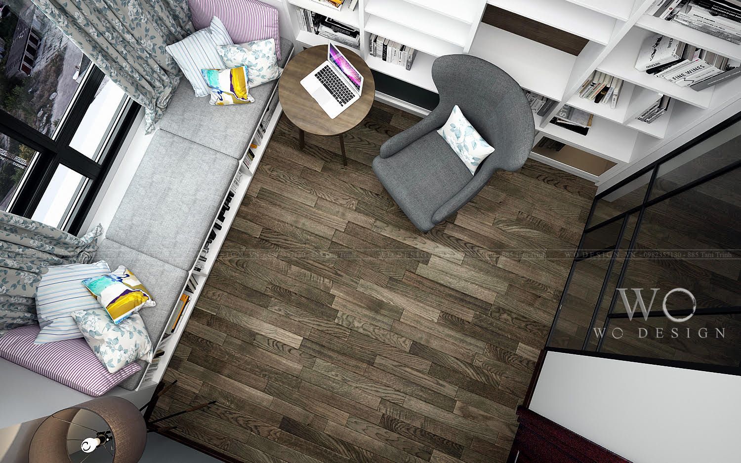 Chung cư Times City T1 83m2 (2 ngủ, 1 khách, 1 phòng đọc sách)