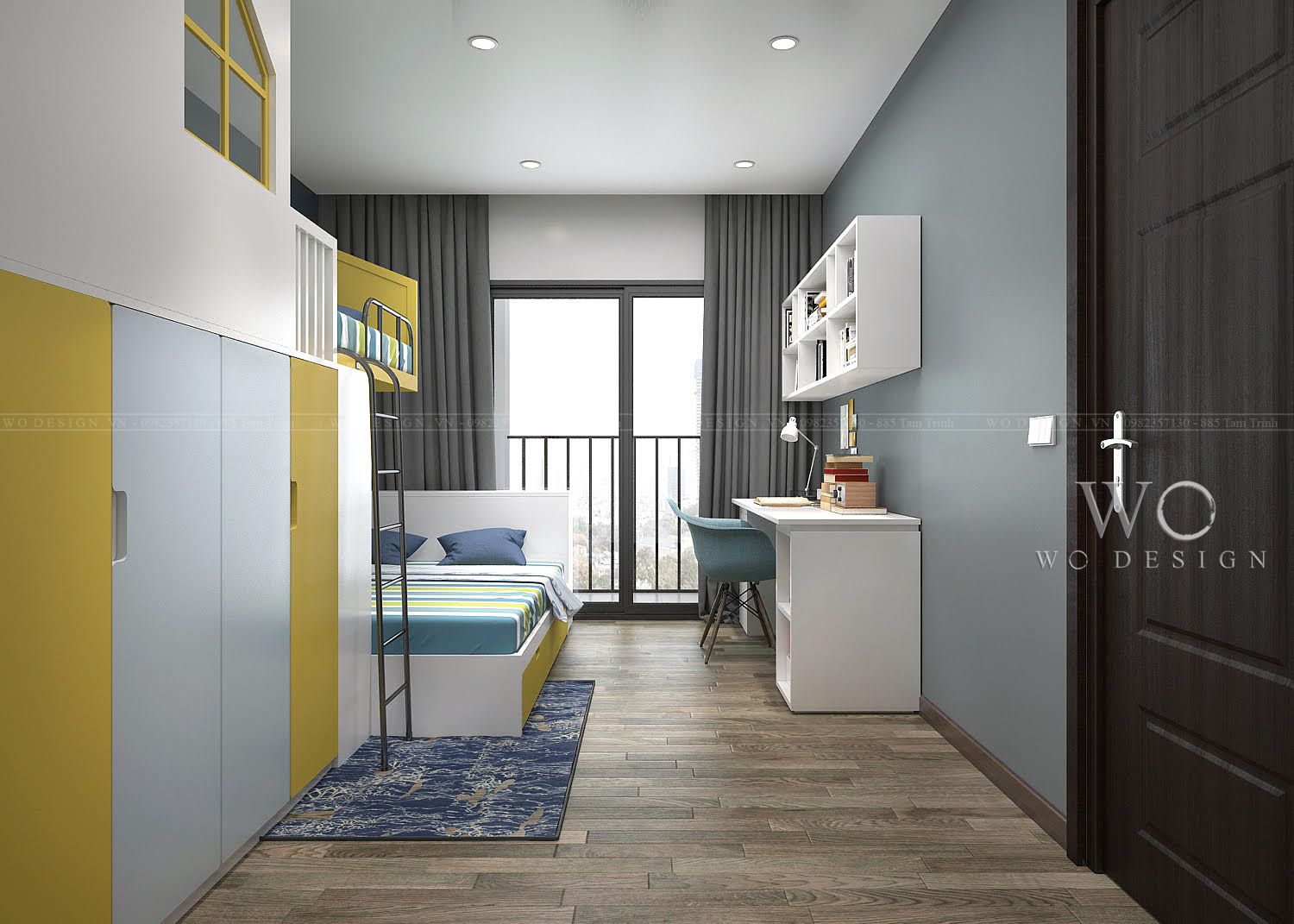 Phòng ngủ Giường tầng cho bé trai & bé gái - Times City T1
