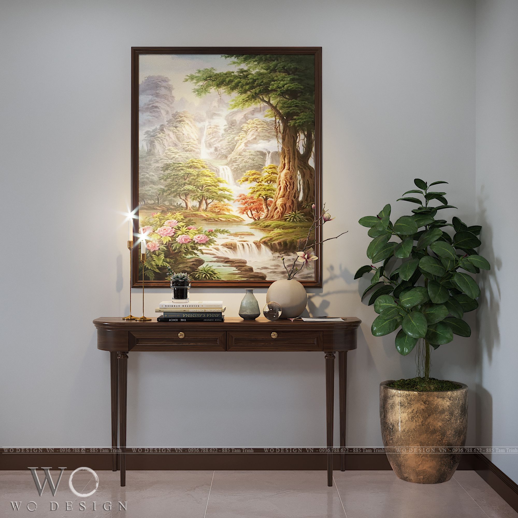 Chung cư GreenPark 18T3 120m2 (1 khách bếp + 2 ngủ + 1 phòng chơi) - Phong cách truyền thống + Hiện đại
