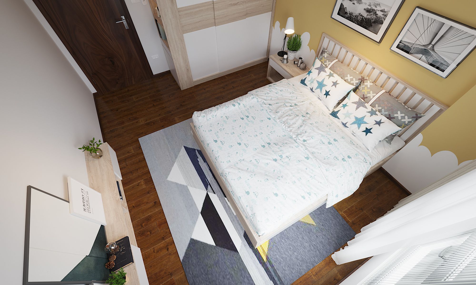 Chung cư GreenPark 18T3 120m2 (1 khách bếp + 2 ngủ + 1 phòng chơi) - Phong cách truyền thống + Hiện đại