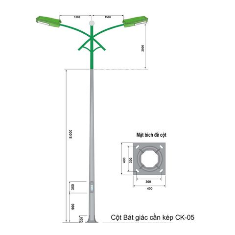 Cột thép bát giác cần CD/CK-05