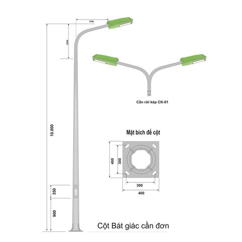 Cột bát giác cần CD/CK-01