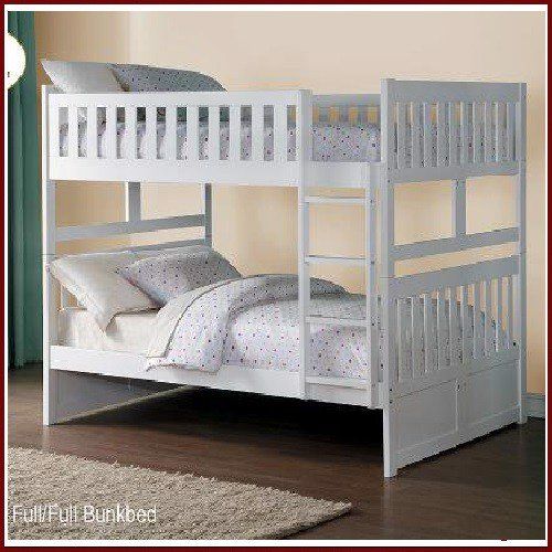 Giường 2 tầng gỗ xuất khẩu A012 màu tự nhiên