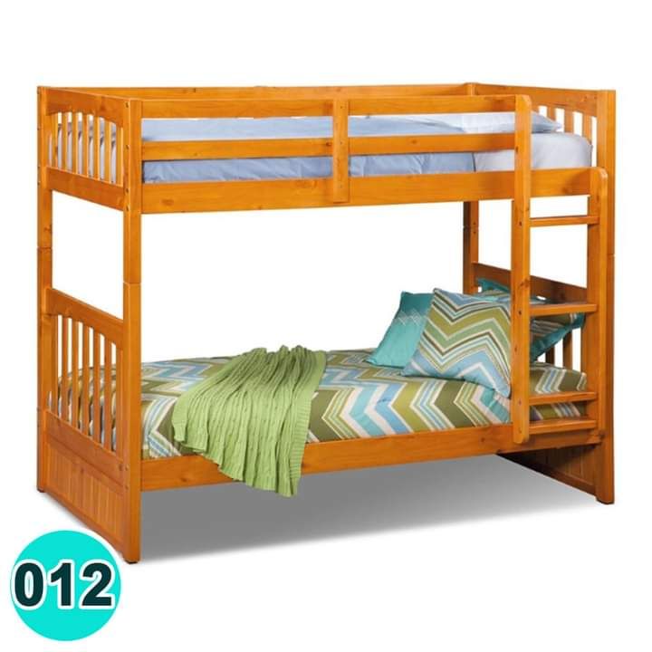 Giường 2 tầng gỗ xuất khẩu A012 màu tự nhiên