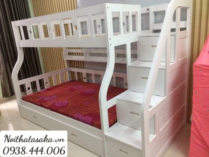 Giường 3 tầng Rich120 1m/1m2/1m tự nhiên