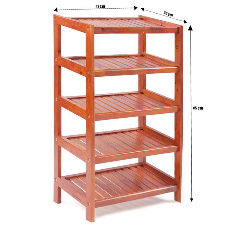KỆ GỖ DÉP 5 TẦNG 45CM