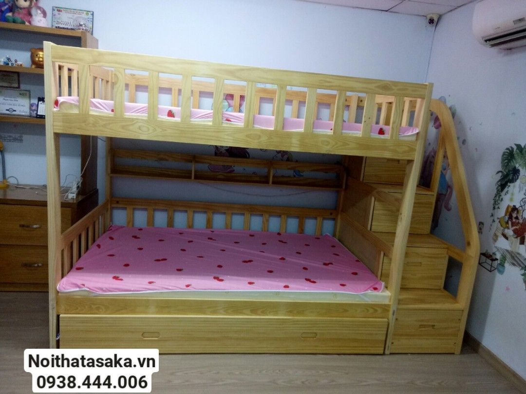 Giường 2 tầng Rich22 1m2/1m2 + 2 hộc