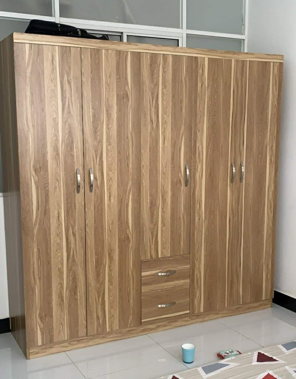 Tủ mdf melamine cao cấp 2m nâu