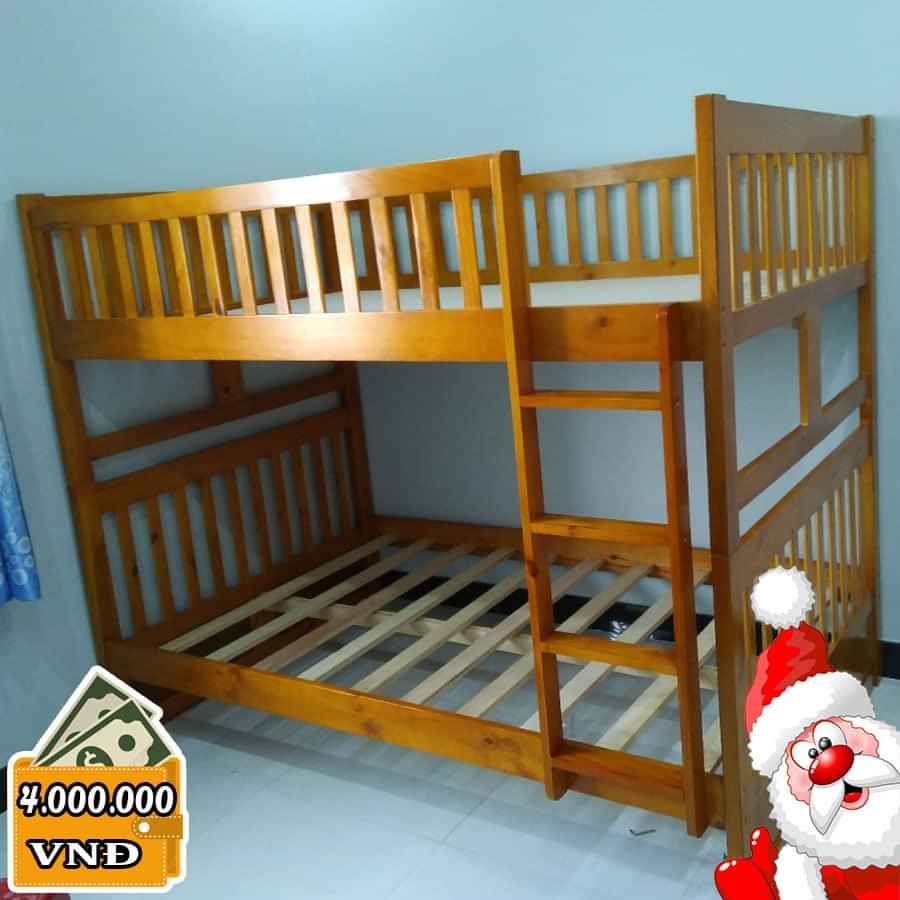 Giường tầng xuất khẩu a013 gỗ tự nhiên