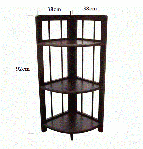 KỆ GÓC GỖ NHÀ 3 TẦNG VÀNG