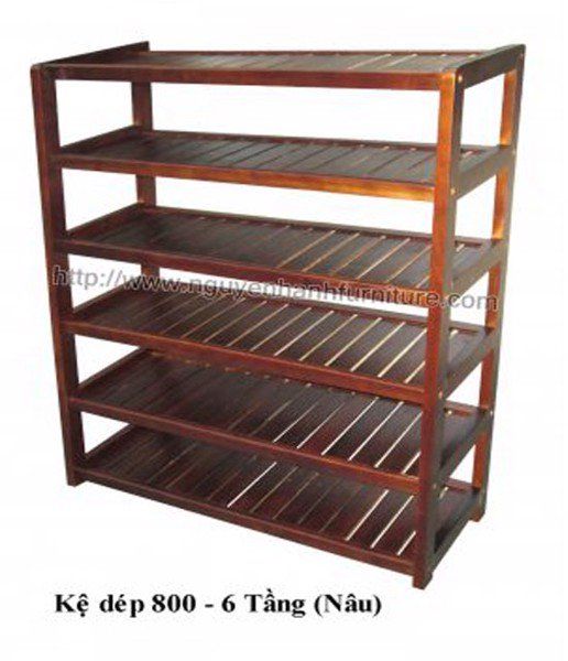 KỆ GỖ DÉP 6 TẦNG 80CM