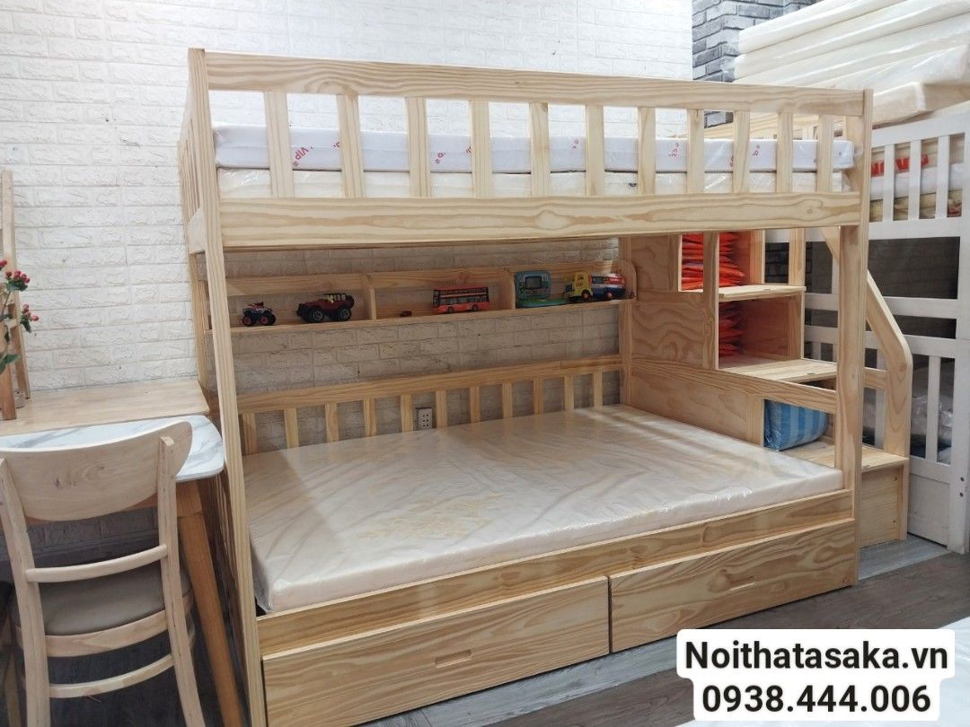 Giường 2 tầng Rich22 1m2/1m2 + 2 hộc