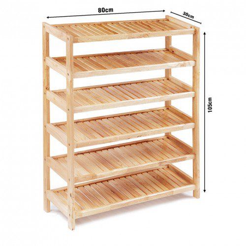 KỆ GỖ DÉP 6 TẦNG 80CM