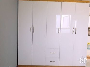 Tủ mdf melamine cao cấp 2m trắng
