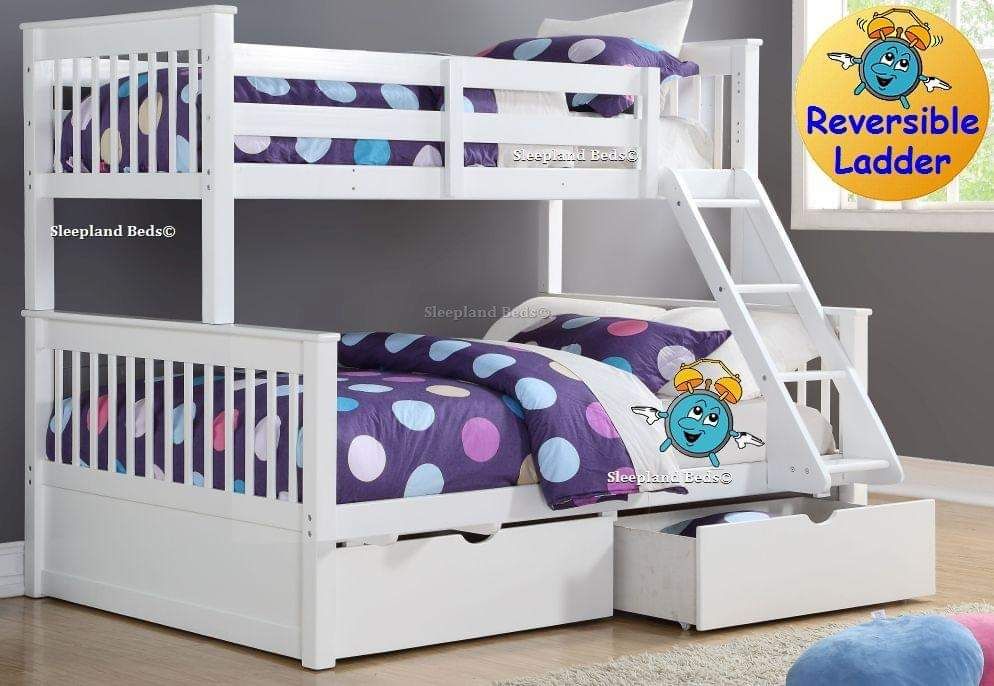 Giường tầng xuất khẩu a028 dưới 1m6,trên 1m2( vàng.nâu.trắng)